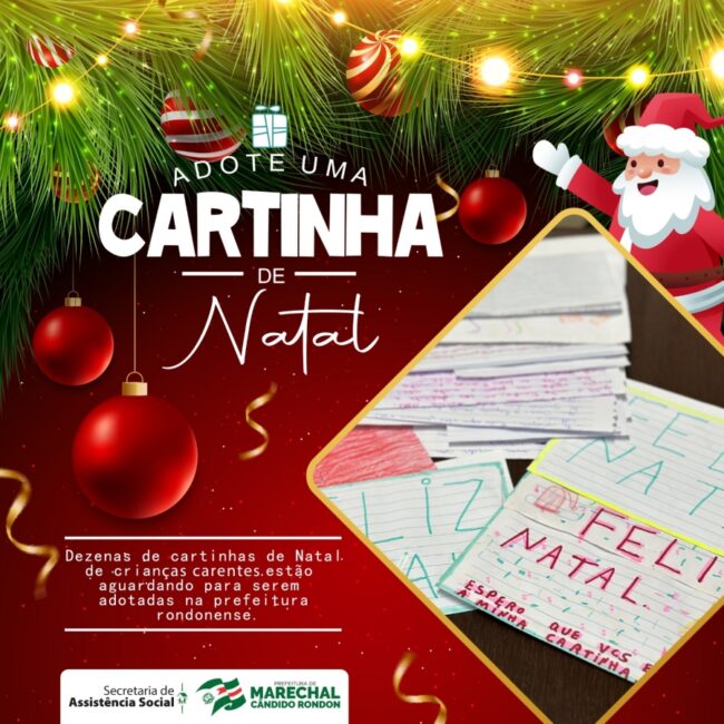 Mais de 150 cartinhas de natal aguardam adoção na prefeitura rondonense