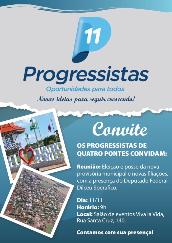 Progressistas realizará encontro para eleger comissão provisória neste sábado