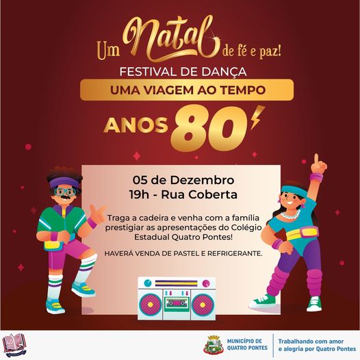 Programação de Natal segue hoje com Festival de Dança do Colégio Estadual Quatro Pontes