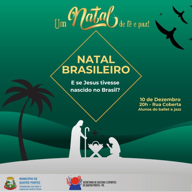 Domingo tem espetáculo ‘Natal Brasileiro’ e apresentações de danças folclóricas e sênior na rua coberta