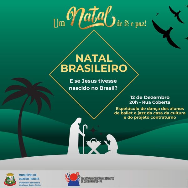 Amanhã tem espetáculo ‘Natal Brasileiro’ e apresentações de danças folclóricas e sênior
