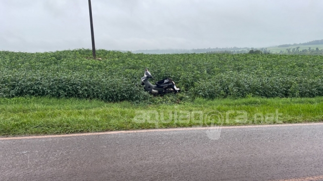 Motociclista fica ferido em acidente na rodovia entre Marechal Rondon e Bom Jardim