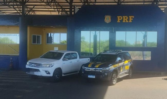 PRF recupera terceira Hilux em menos de 24 horas, em Guaíra