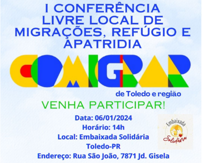 Toledo: Conferência discute sobre migrantes, refugiados e apátridas