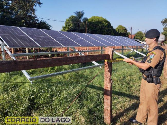 Propriedade no interior de Santa Helena é invadida e 15 placas solares são furtadas de usina fotovoltaica