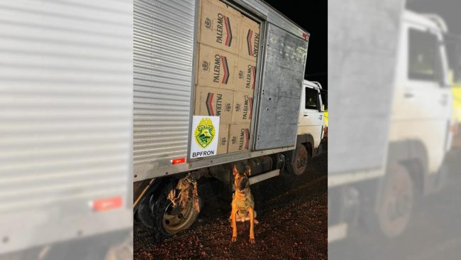 Caminhão com cigarros contrabandeados é apreendido em Nova Santa Rosa