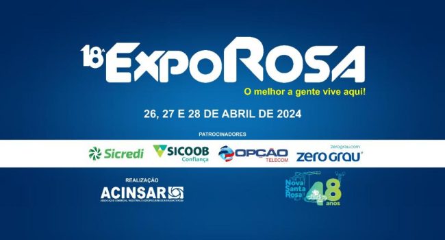 18ª Expo Rosa acontece em abril e é um dos destaques da festa dos 48 anos de Nova Santa Rosa