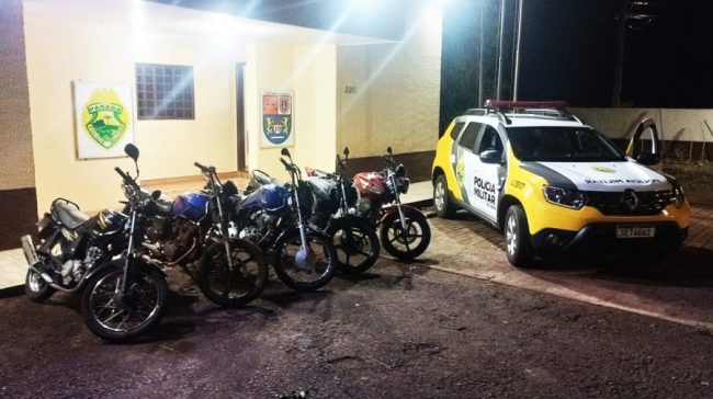 Polícia Militar de Nova Santa Rosa realiza a apreensão de cinco motos em Operação