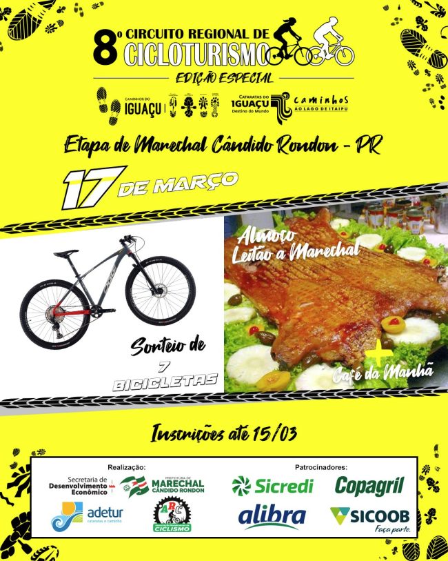 Venda do 2º lote de inscrições ao cicloturismo em Marechal Rondon encerra-se na quarta-feira