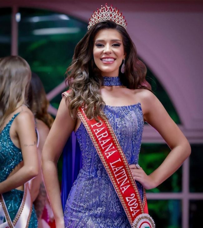 Entrerriense Thais Vitória Zanatta é eleita Miss Paraná Latina 2024