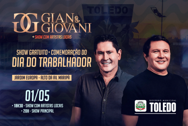Gian e Giovani em Toledo: A principal atração do Show do Trabalhador em Toledo