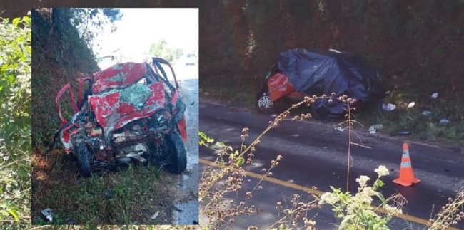 Grave acidente na BR-153 em Mallet deixa dois mortos