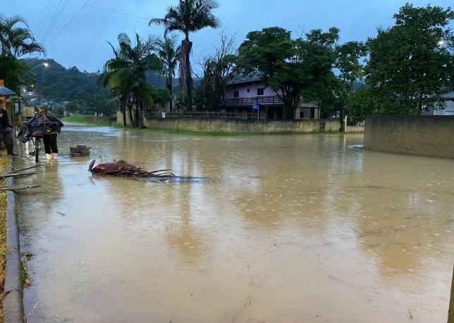 Santa Catarina tem enchentes, desabrigados e cidade com dia mais chuvoso em 8 anos