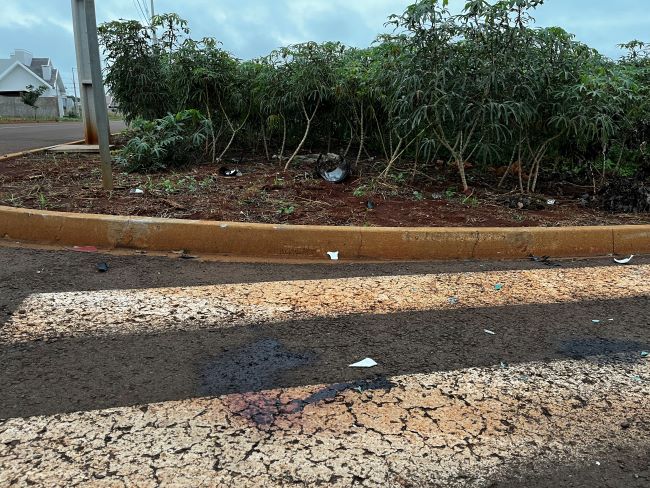 Quatro Pontes: motociclista fica desacordado em acidente