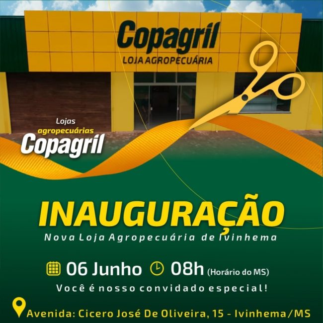 Copagril vai inaugurar mais uma Loja Agropecuária no Mato Grosso do Sul