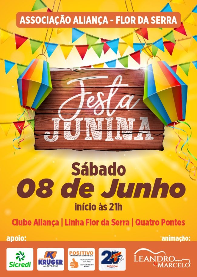 Comunidade de Flor da Serra realizará Baile Junino no próximo sábado