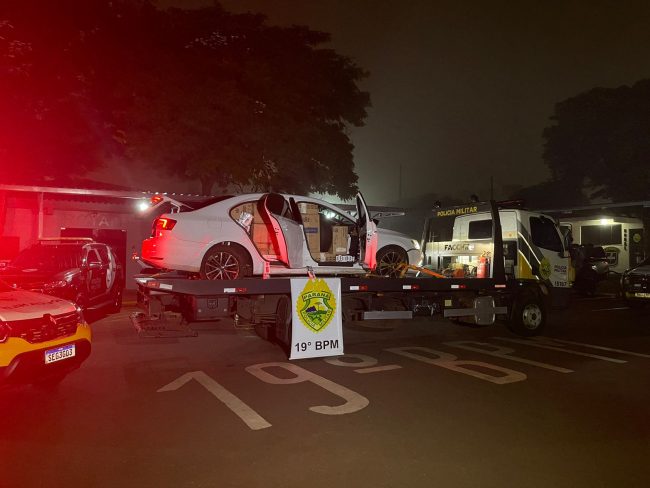 Perseguição policial iniciada em Nova Santa Rosa culmina em apreensão de contrabando