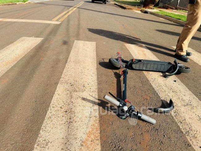 Rondonense de 10 anos envolvido em acidente com patinete é transferido para hospital de Cascavel