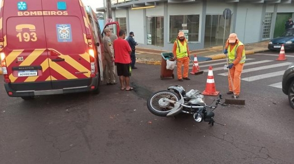 Guarda Municipal de Toledo atende acidente na Vila Pioneira