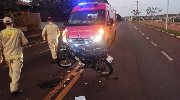 Ciclista foge após provocar acidente em Toledo