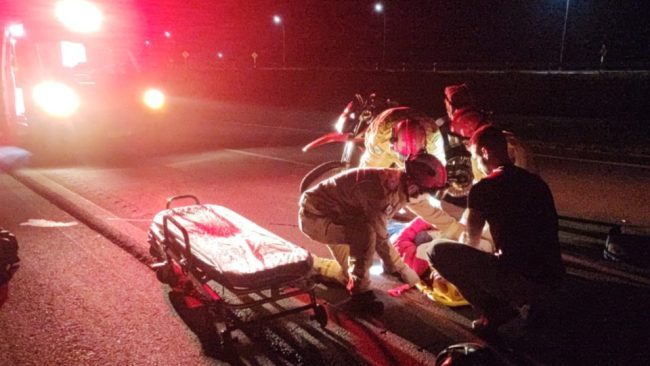 Motociclista fica gravemente ferido em batida na BR-163 em Toledo