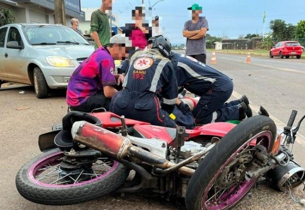 Motociclista fica gravemente ferido ao bater contra carro na PR 317