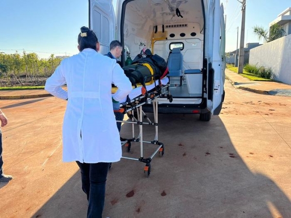 Nova Santa Rosa: Motociclista fica ferida em acidente e é encaminhada ao Bom Pastor