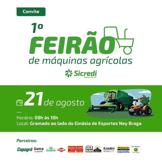 1º Feirão de Máquinas Agrícolas Sicredi acontecerá nesta quarta-feira em Marechal