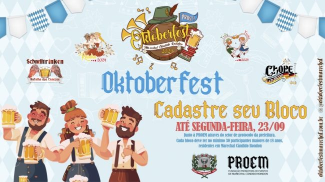 Oktoberfest 2024: Novos blocos devem se cadastrar até o dia 23 de setembro