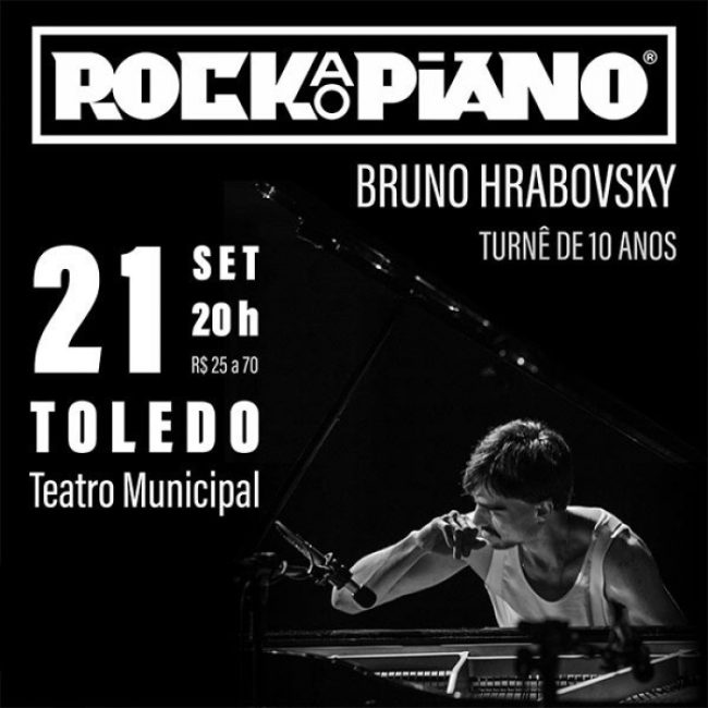 Turnê de 10 anos do Rock ao Piano chega a Toledo neste sábado (21) com clássicos da música internacional