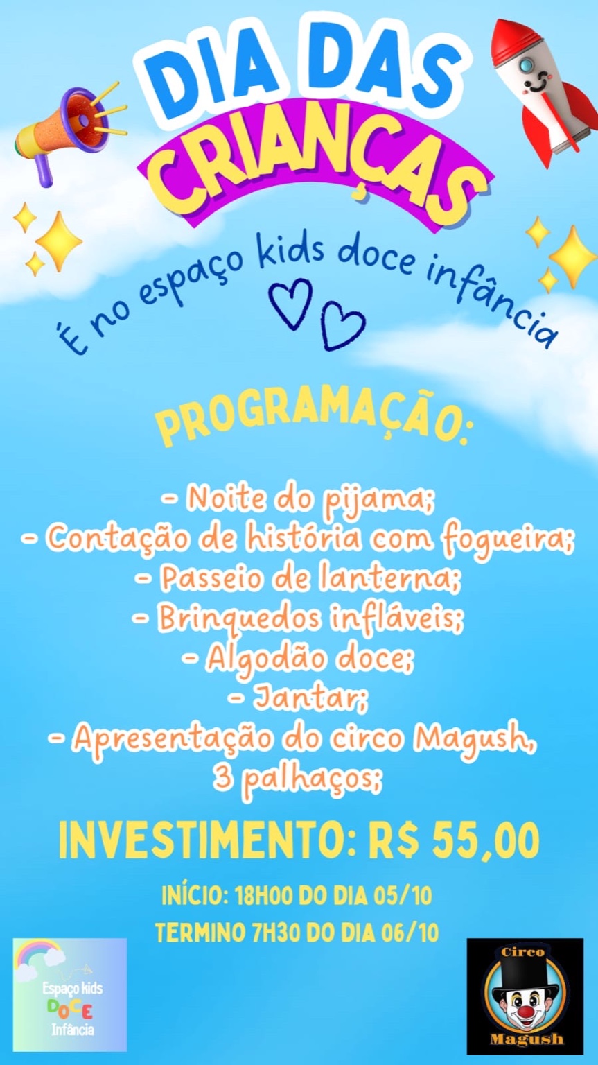 Espaço Kids Doce Infância prepara programação especial para o Dia das Crianças