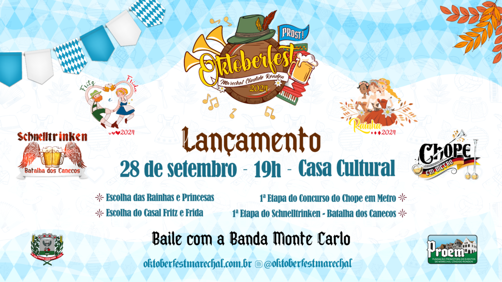 Oktoberfest de Marechal Rondon terá lançamento oficial neste sábado