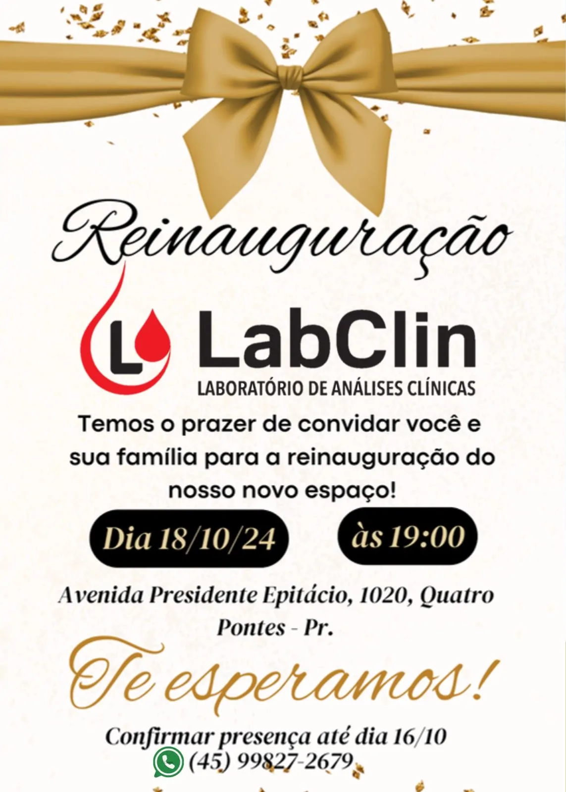 LabClin inaugura novo espaço nesta sexta em Quatro Pontes