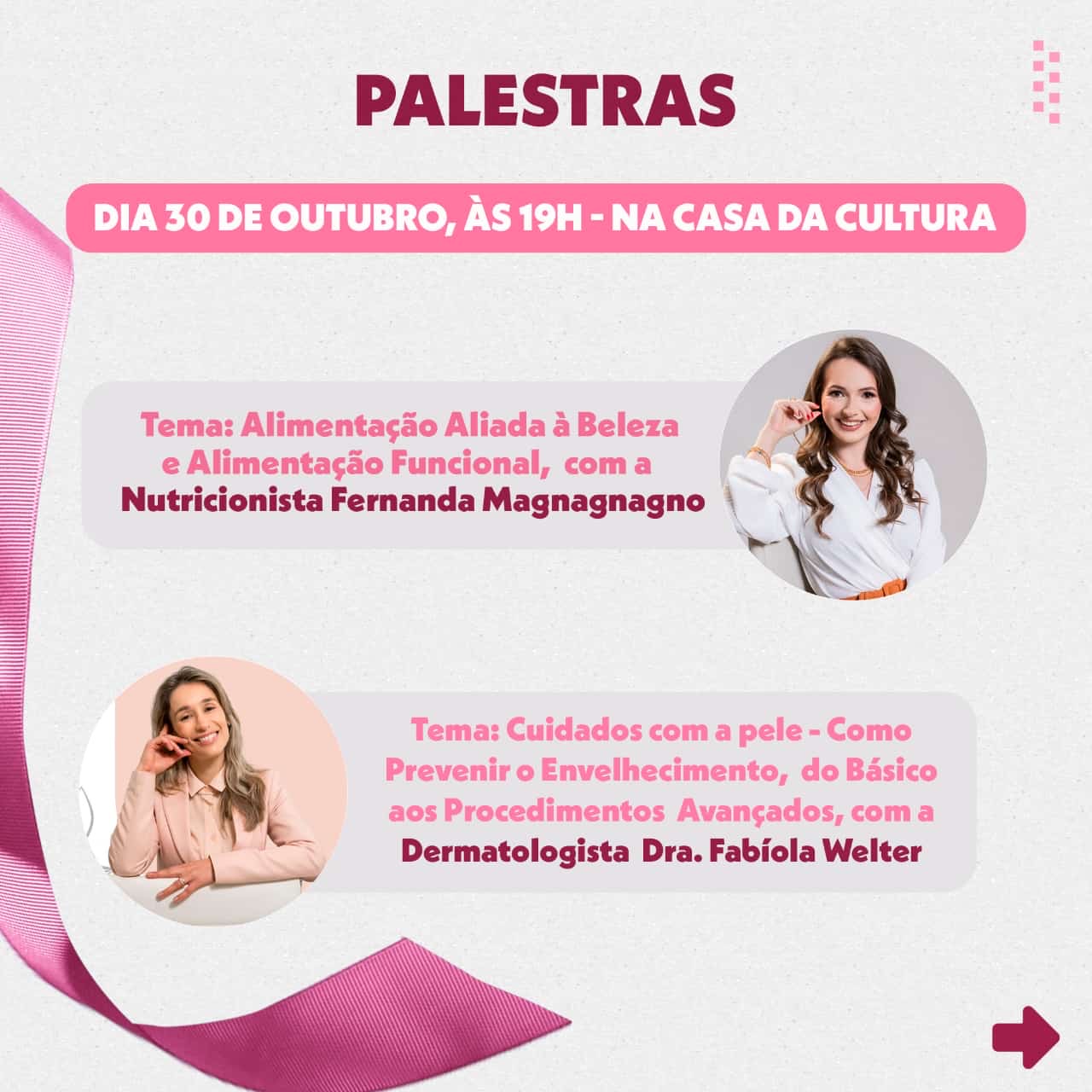 Outubro Rosa em Quatro Pontes Promove Hoje Palestras sobre Saúde e Bem-Estar