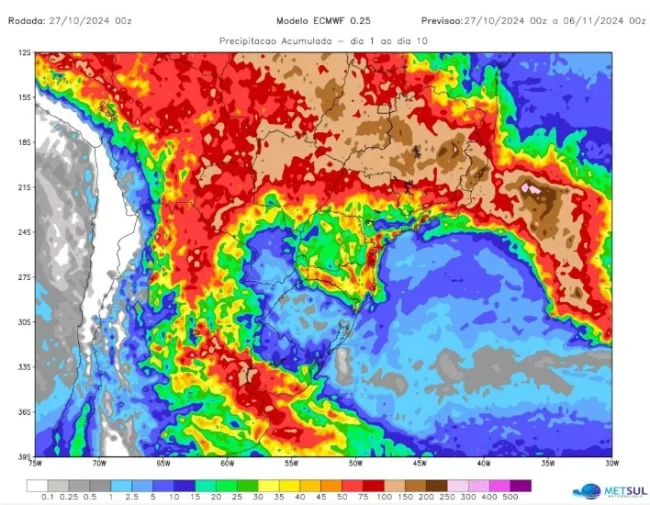 Possibilidade de chuva extrema aumenta no Brasil nas próximas semanas