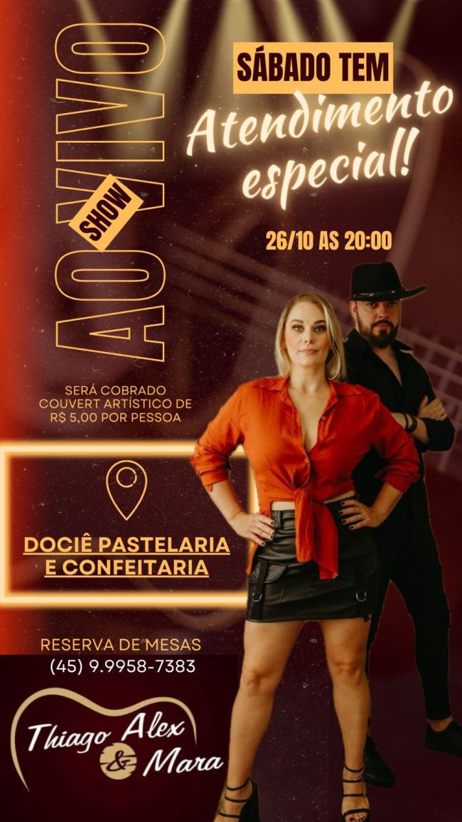 Dociê promove show ao vivo hoje