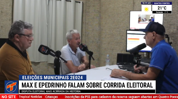 Max Wickert e Pedrinho Tonelli falaram sobre a caminhada eleitoral na Tropical FM