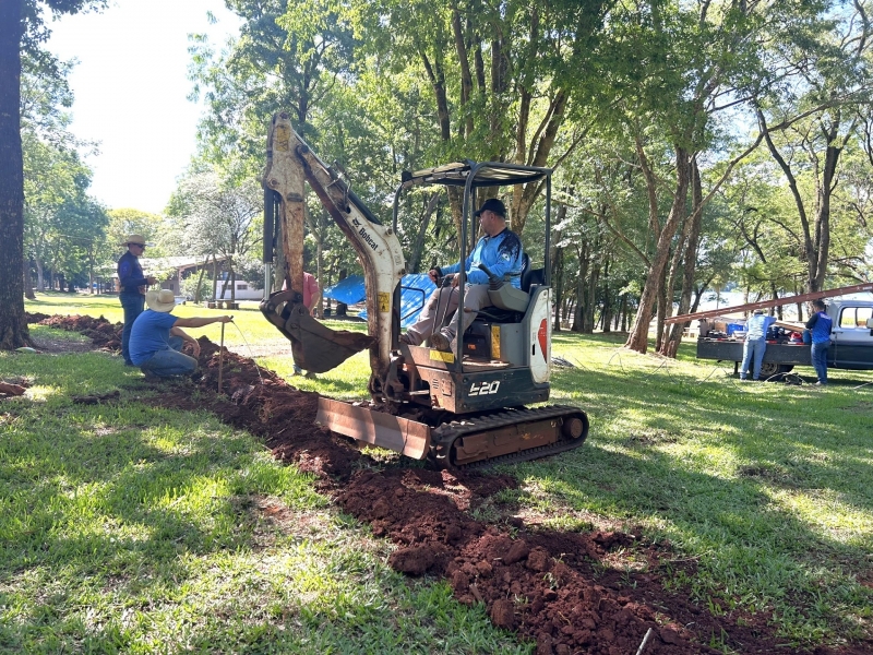 Área de Lazer do Arroio Guaçu recebe os últimos preparativos para o Torneio de Pesca à Corvina e Tucunaré