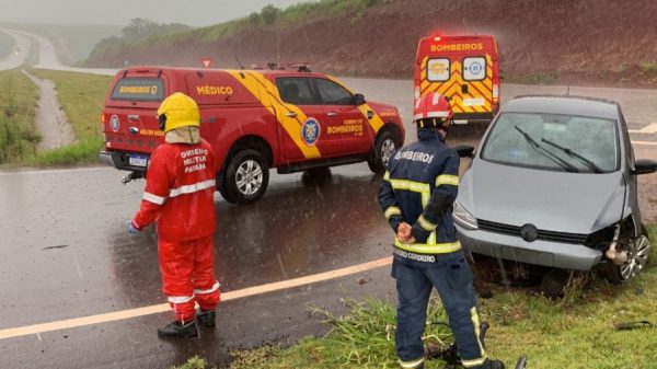 Crianças ficam feridas em acidente na BR 163