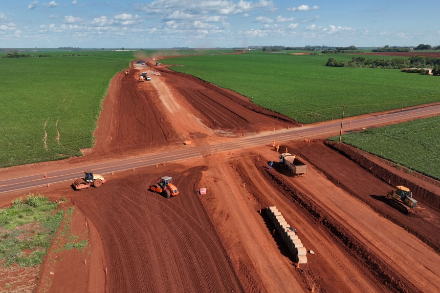 Obras do contorno viário de Palotina devem chegar a 19% em dezembro