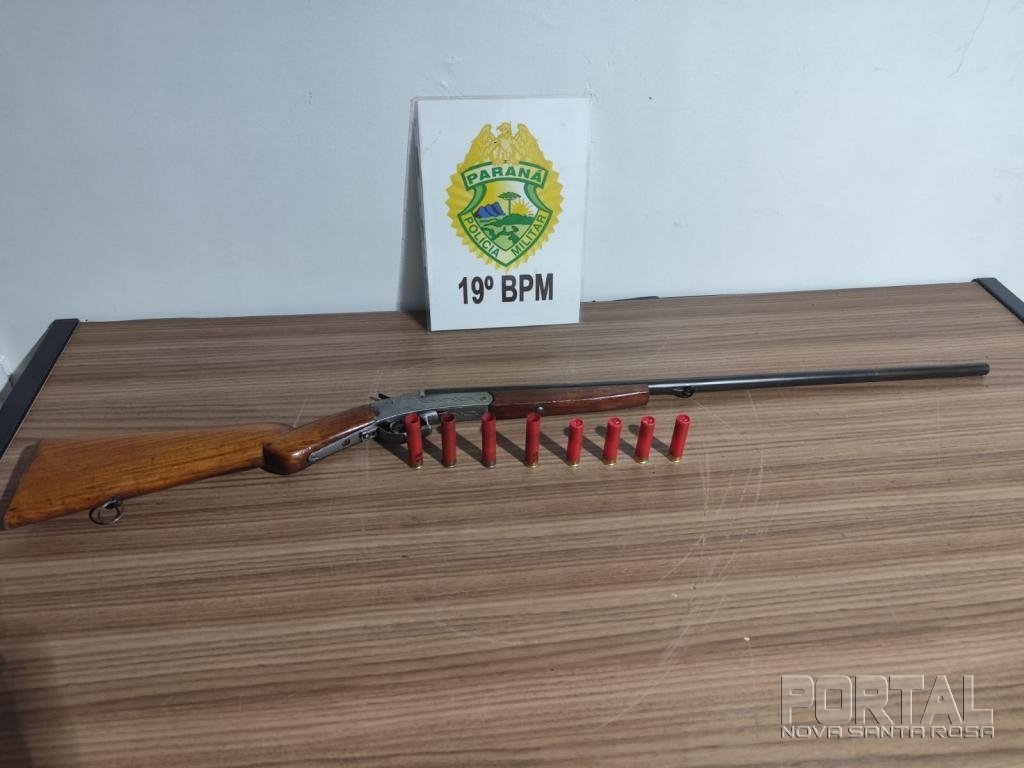 Homem é preso com espingarda e munições durante patrulhamento em Novo Sarandi