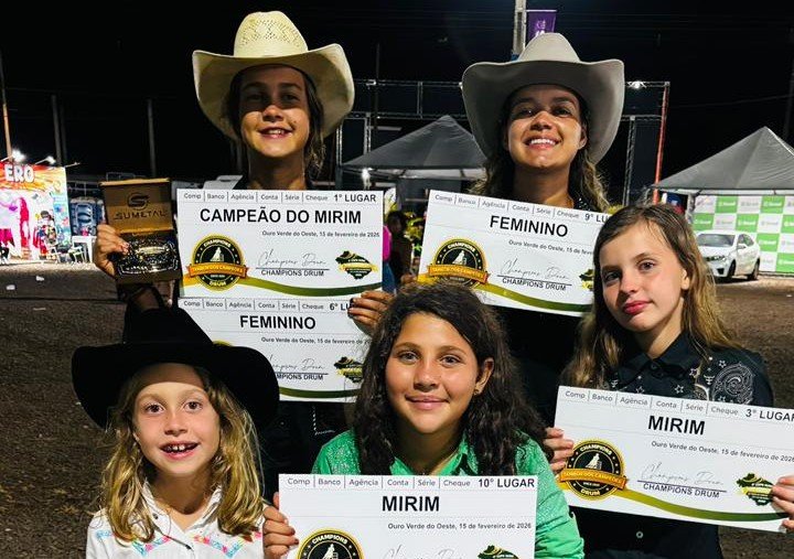 Atletas de Quatro Pontes conquistam excelentes resultados na Festa do Peão de Ouro Verde