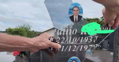 Vandalismo é registrado no Cemitério Municipal de Quatro Pontes IMG_0945