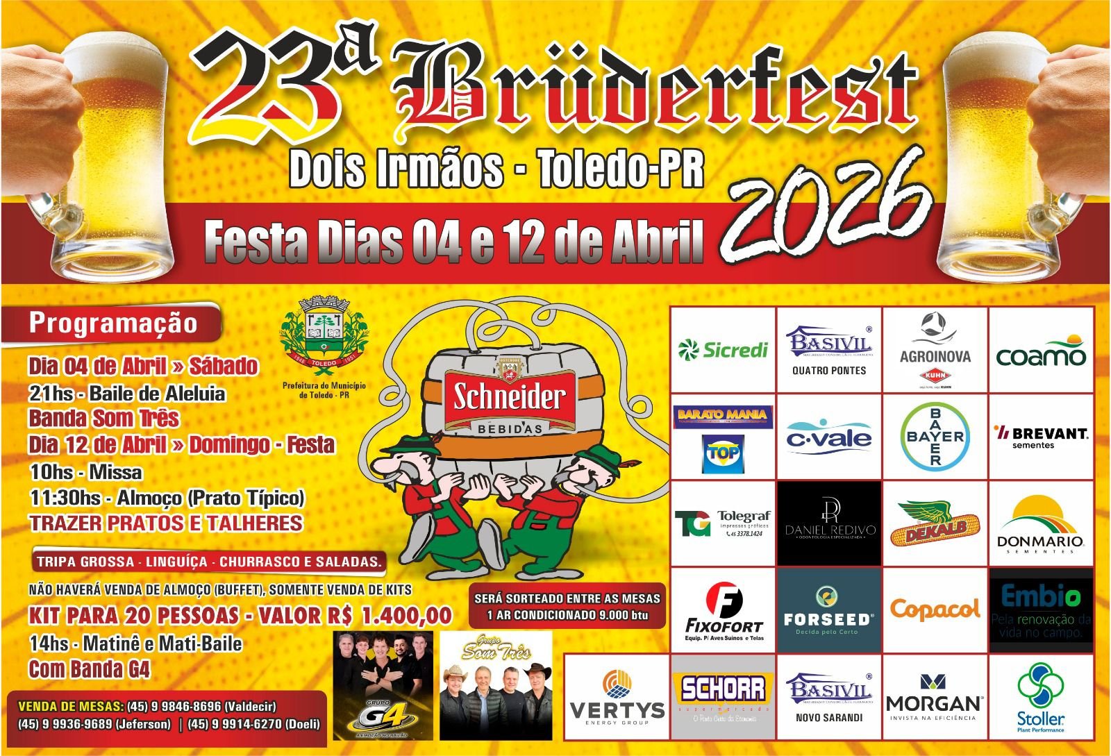 Dois Irmãos se prepara para celebrar a 23ª Brüderfest, uma das festas mais tradicionais do interior de Toledo