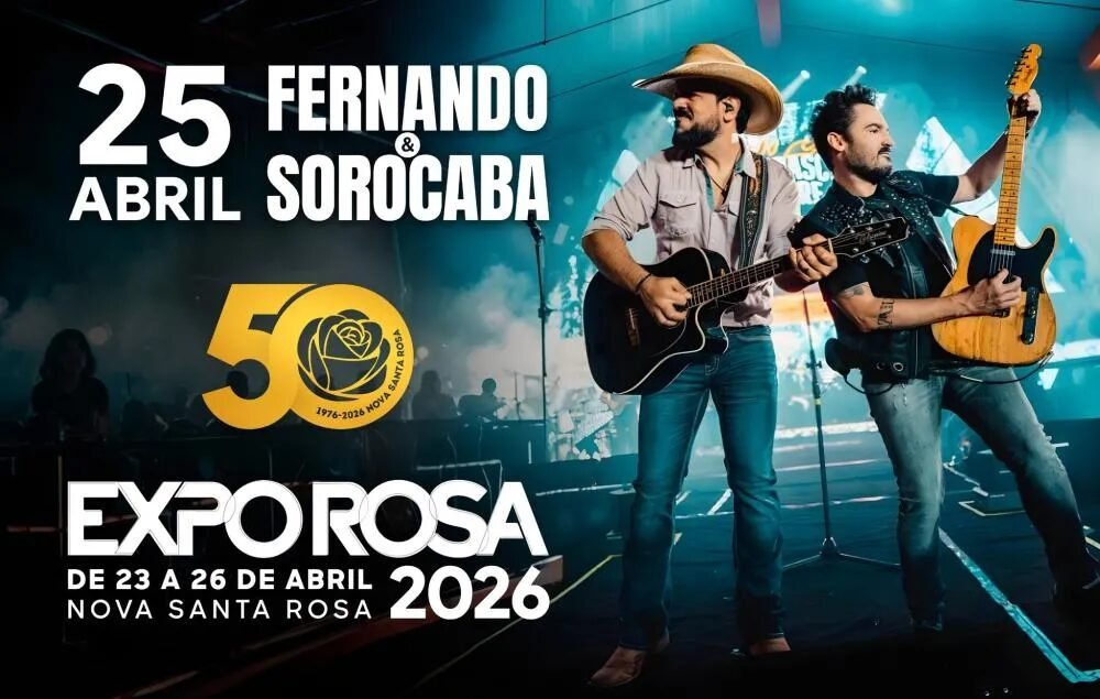 Fernando & Sorocaba é a primeira atração confirmada da Expo Rosa 2026