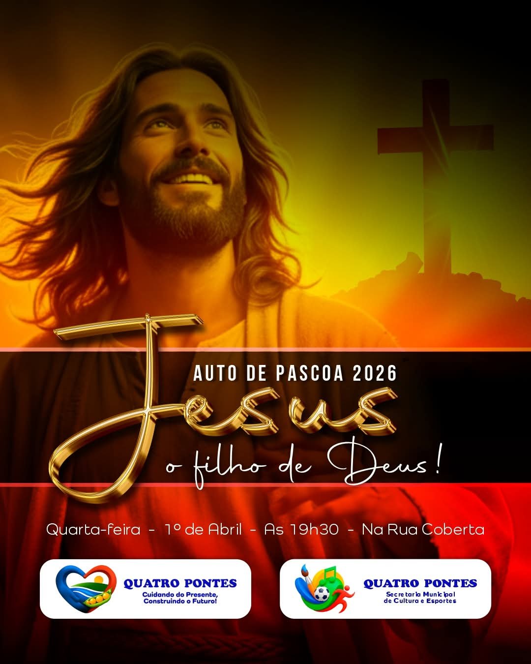 Auto de Páscoa 2026 promete emocionar a comunidade em Quatro Pontes