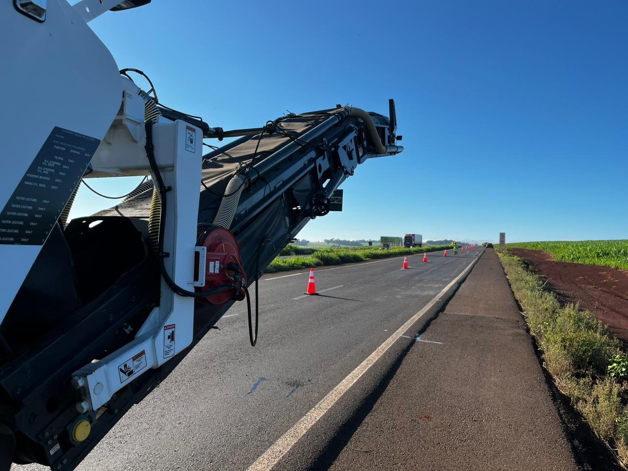 Manutenção na BR-163 exige atenção de motoristas entre Marechal Rondon, Quatro Pontes e Toledo