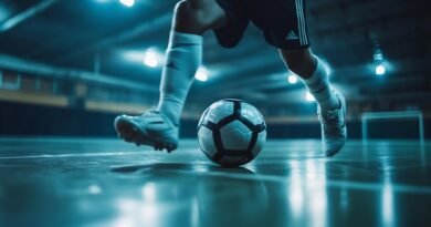 um-jogador-dribla-uma-bola-de-futebol-durante-um-treinamento-coberto-em-uma-instalacao-esportiva-a-noite_1090747-2934