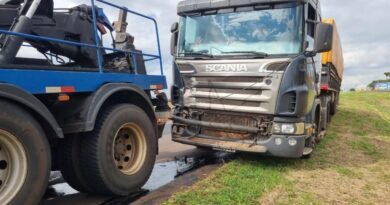 Acidente interdita faixa da BR-163 entre Toledo e Cascavel 2026-06-30-15-04-03-1782839702163