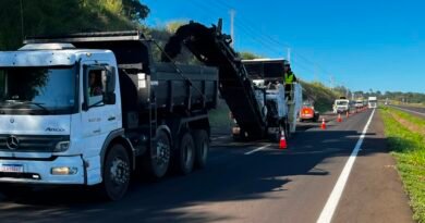 Manutenção na BR-163 exige atenção redobrada de motoristas na região de Quatro Pontes Sem título